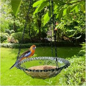 Hanging Bird Baths And Feeders For Outdoors, Plastic Bird Water Bowls For Garden And Yard Use (Option: Grey)