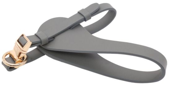 Pet Life 'Ever-Craft' Boutique Series Adjustable Designer Leather Dog Harness (Color: Grey, size: small)
